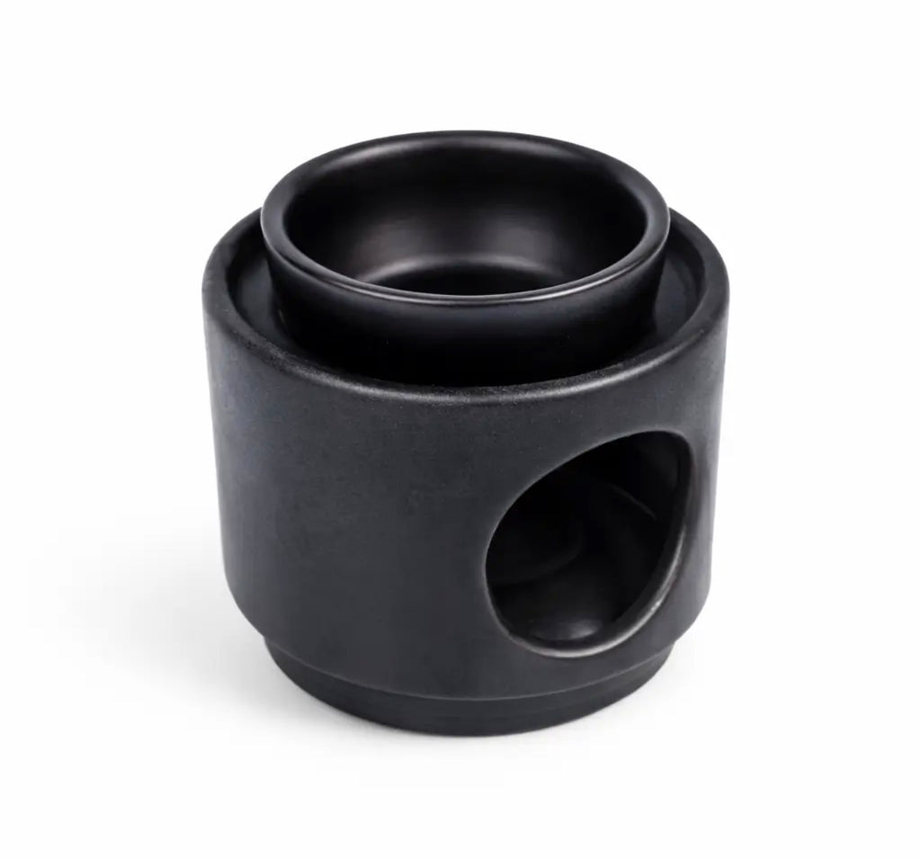 Black two part ceramic burner