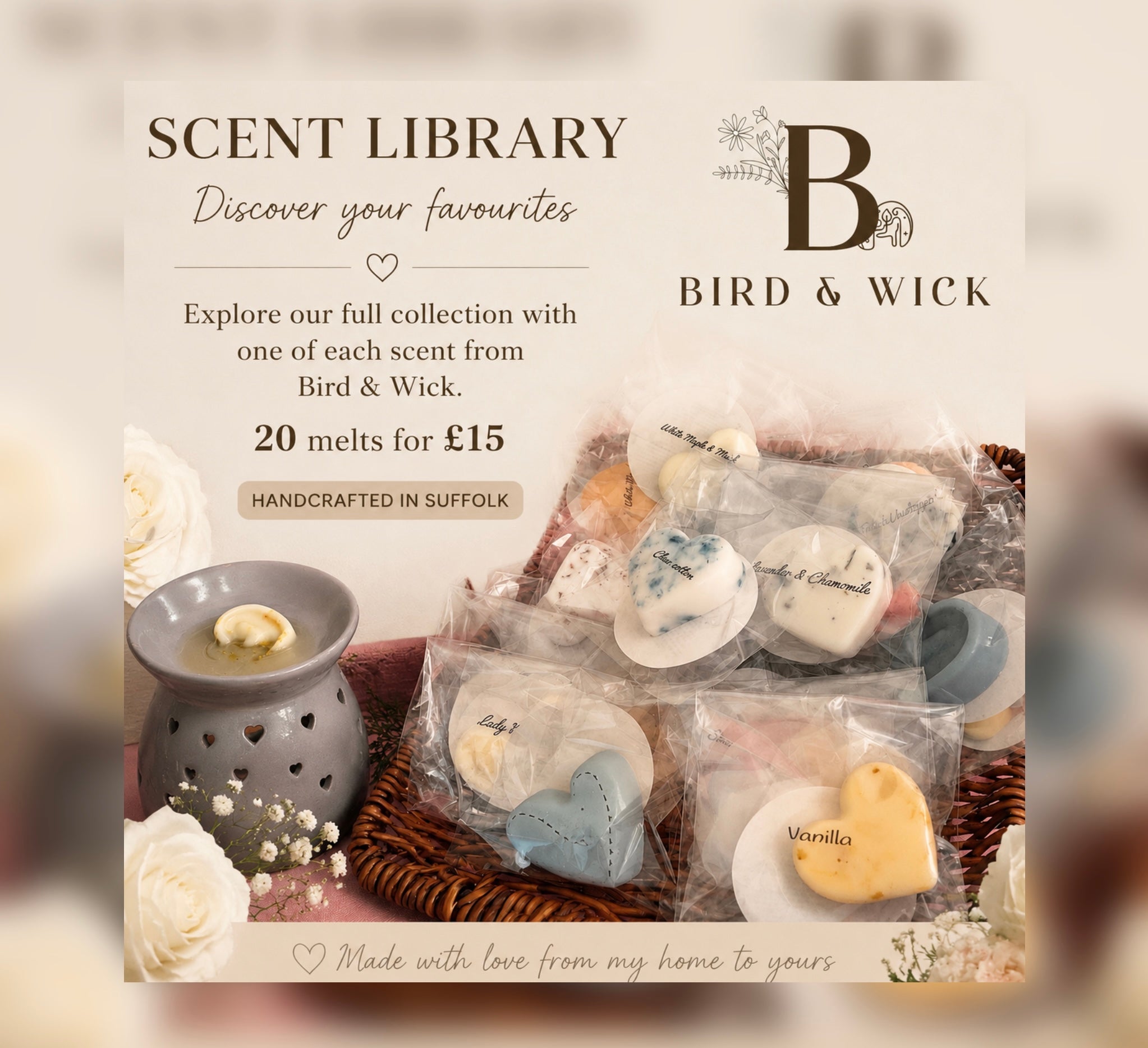 Bird & Wick scent library