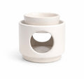 White two part ceramic burner