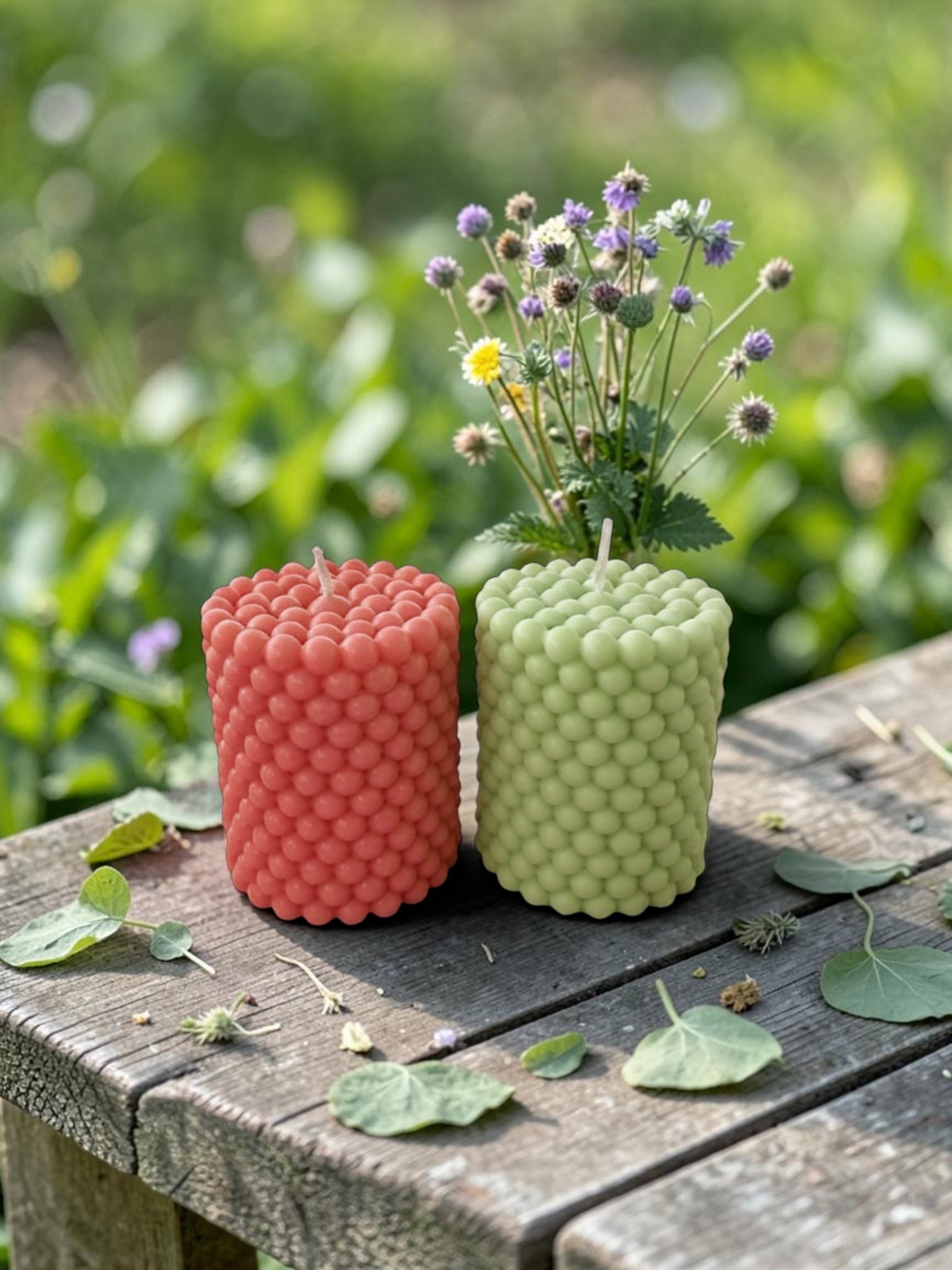 Bubble candle duo