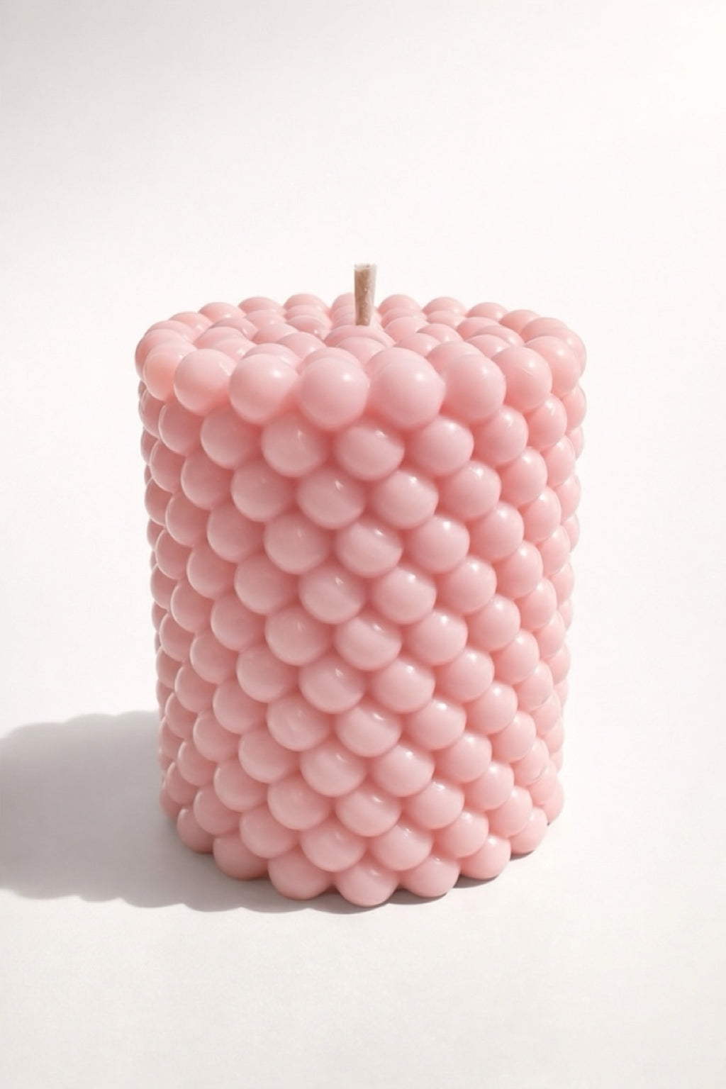 Rhubarb & Rose bubble candle